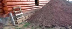 Дом из сруба, шлифовка стен.